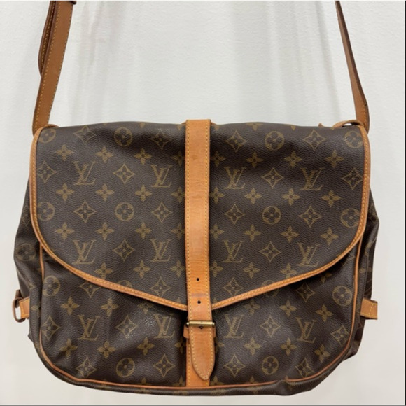 Louis Vuitton Brown Monogram Saumur 35 Crossbody - Picture 2 of 11